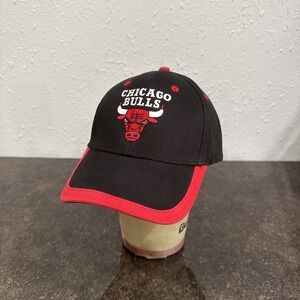 NBA Elevation Chicago Bulls Basketball Black w/ Red Stripe Brim SnapBack Hat Cap